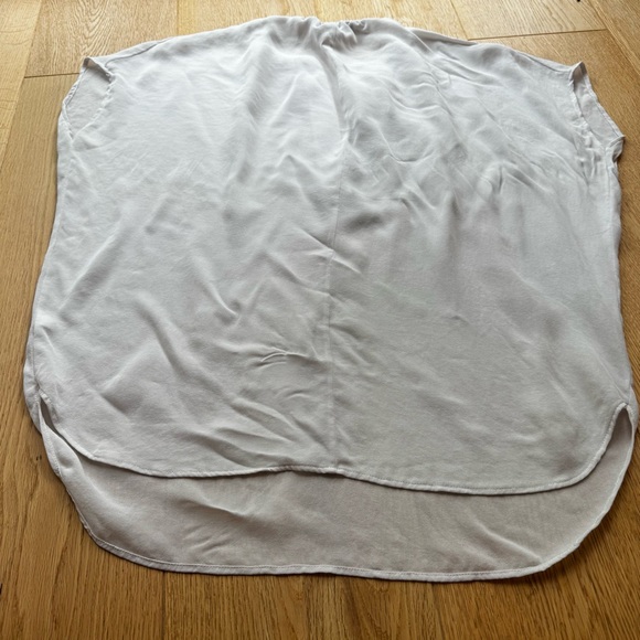 VINCE 100% silk V-neck Popover Blouse cream - S - Picture 8 of 15